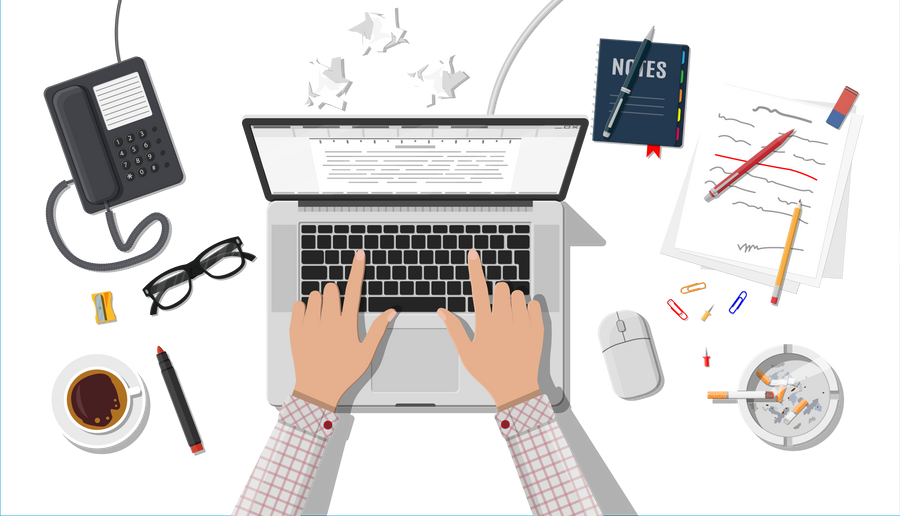 Writer or Journalist Workplace.